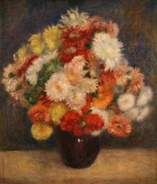 Pierre Auguste Renoir Bouquet of Chrysanthemums oil painting picture